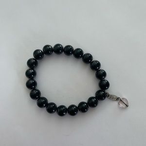 Sabika Black Beaded Bracelet